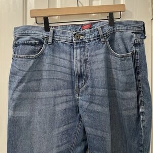 Sean John Relaxed Hamilton Men's 38x34 Dark‎ Wash 5 Pocket Jeans Hip Hop Grunge